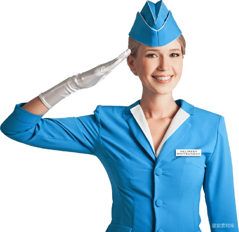 元素素材 空姐 制服 敬礼 空姐敬礼