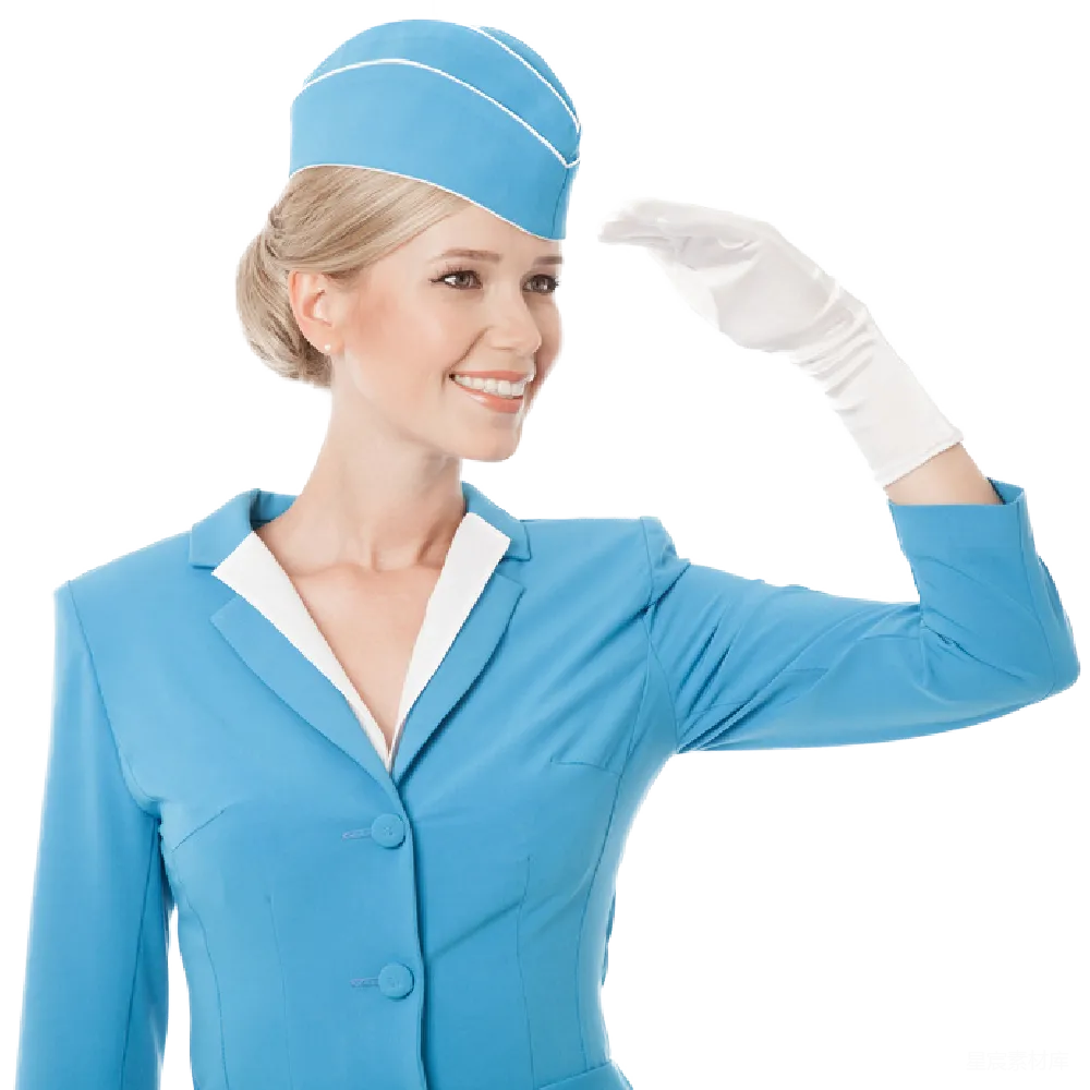 元素素材 空姐 制服 敬礼 优雅空姐敬礼