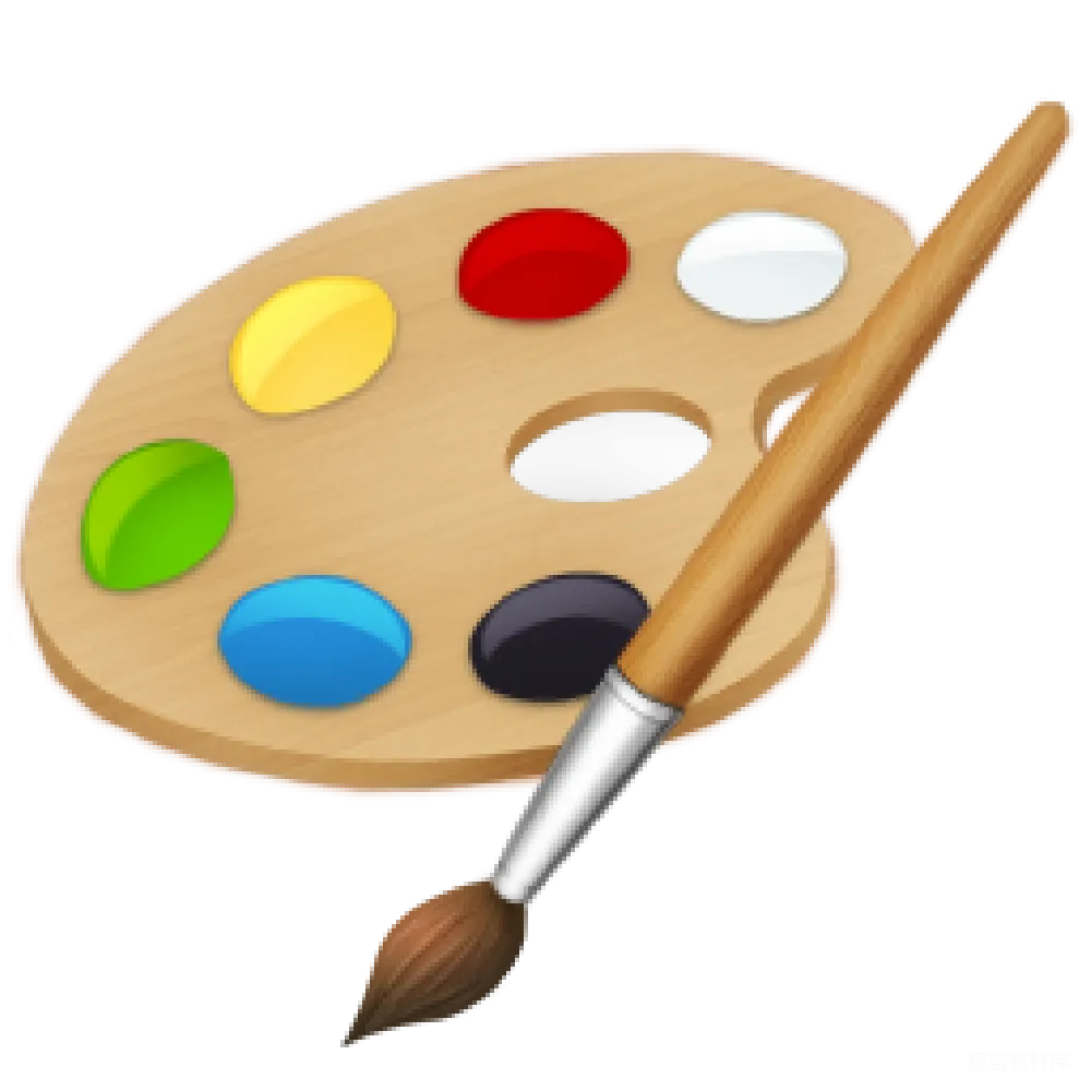 元素素材 艺术 绘画 工具 调色板与画笔
