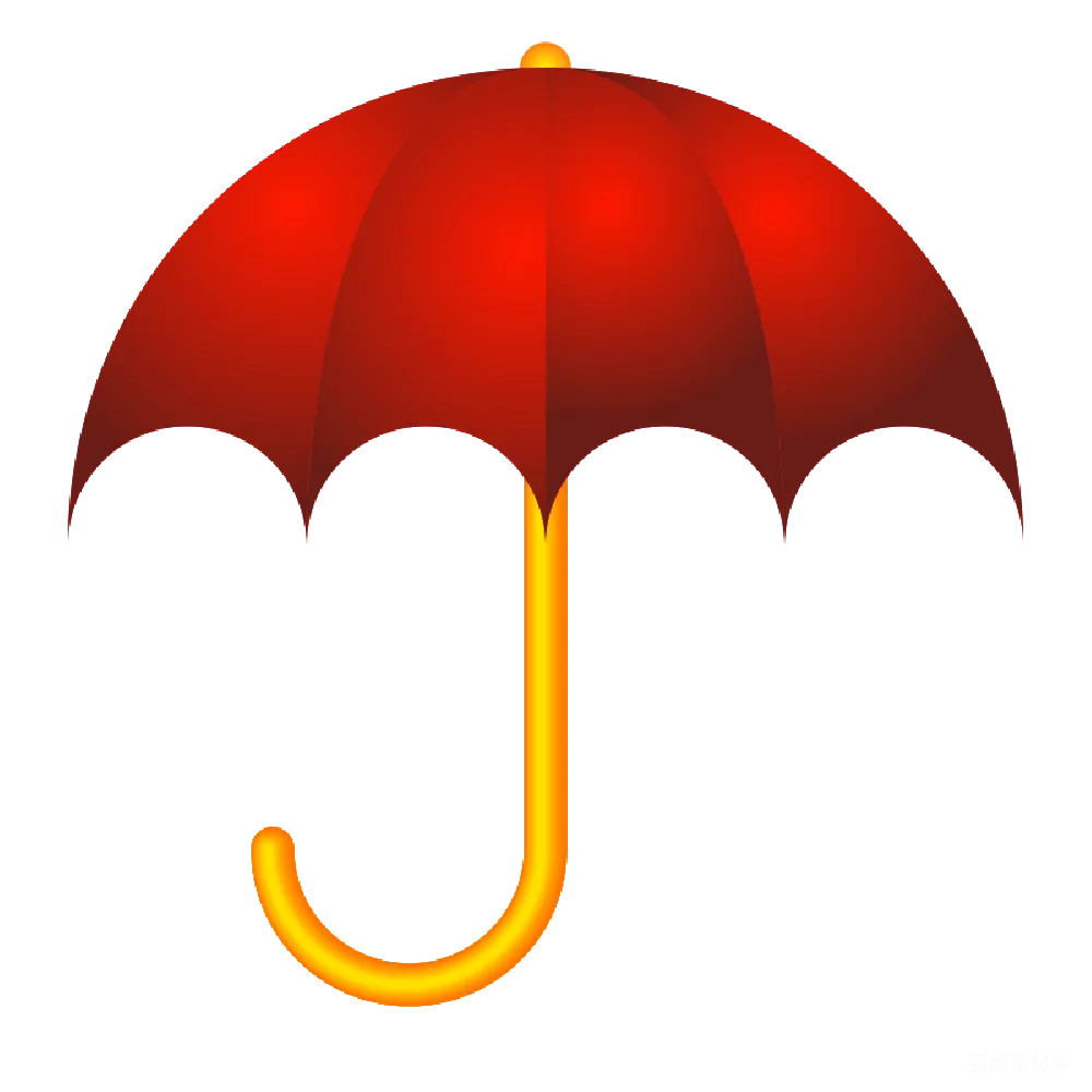 元素素材 雨伞 红色 卡通 红色雨伞