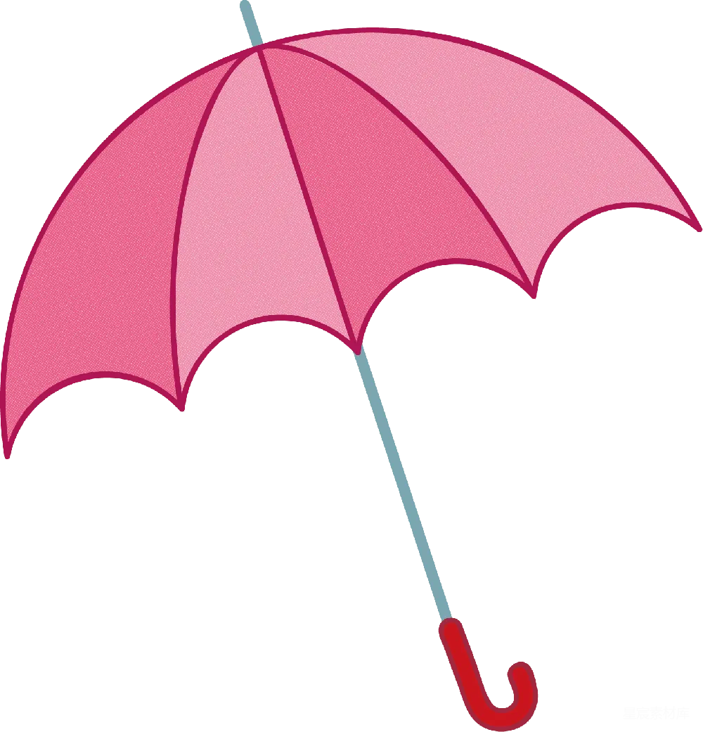 元素素材 雨伞 插图 粉色 粉色手柄的雨伞插图