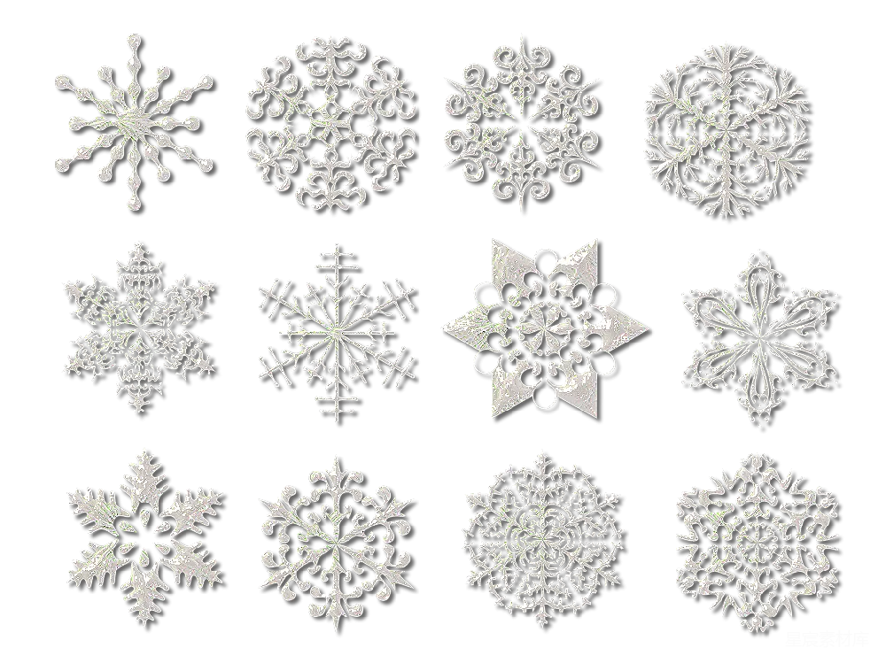 元素素材 雪花
