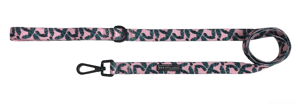 元素素材 宠物用品 时尚 日常用品 粉色豹纹宠物牵引绳