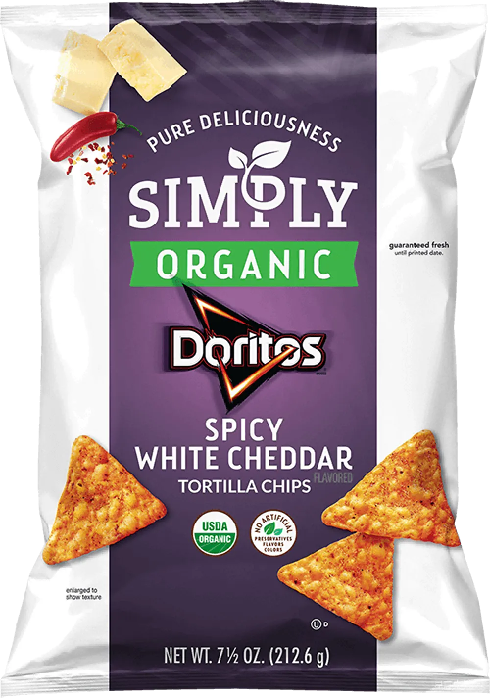 元素素材 零食 有机食品 休闲食品 Simply Organic Doritos Spicy White Cheddar Tortilla Chips