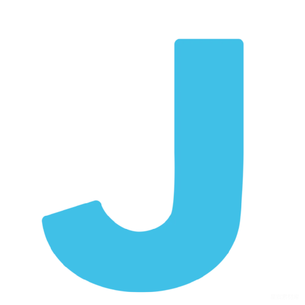 元素素材 蓝色字母J设计