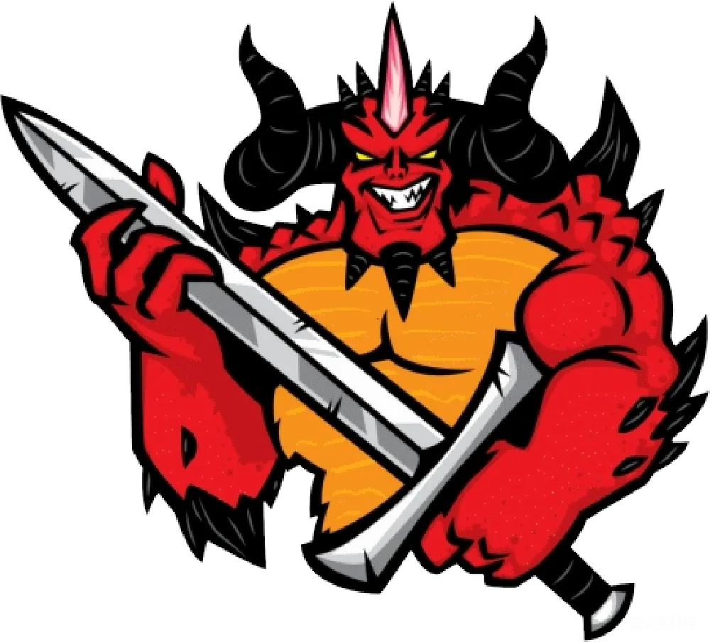 元素素材 恶魔 战士 剪影 恶魔战士剪影
