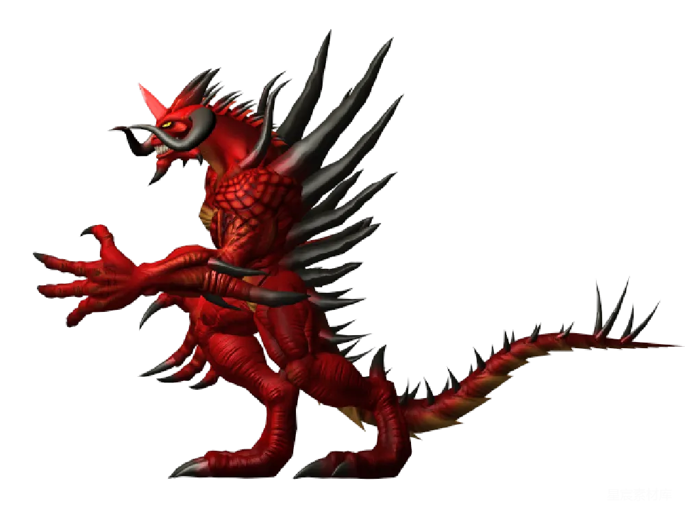 元素素材 龙 幻想 游戏 红色尖刺龙