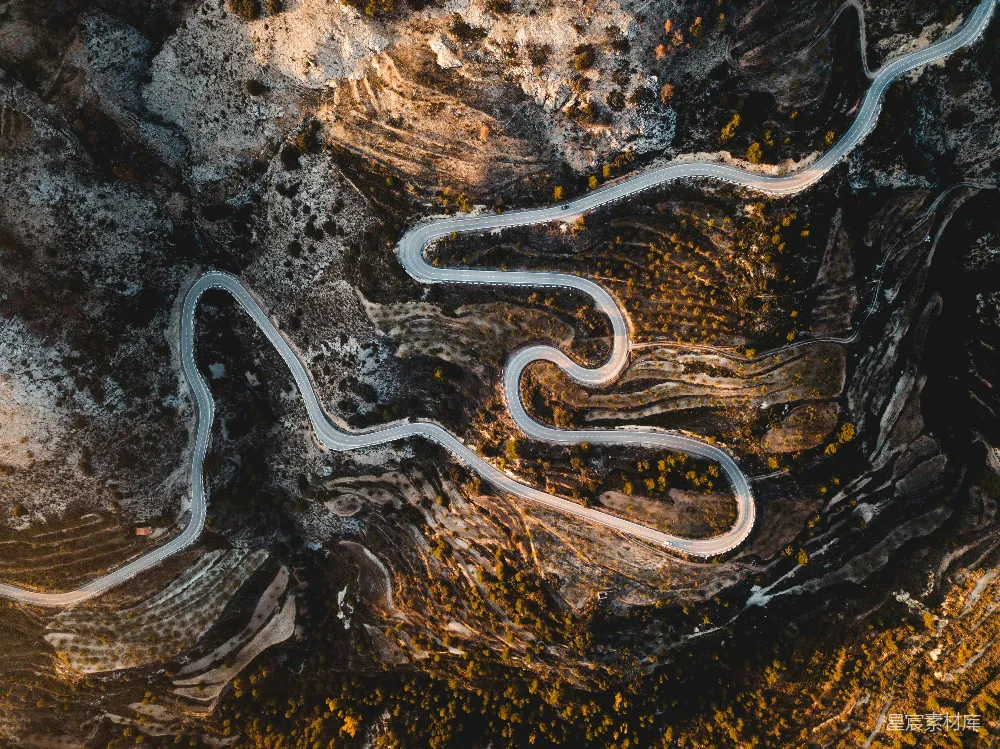 高清摄影 空中拍摄的道路