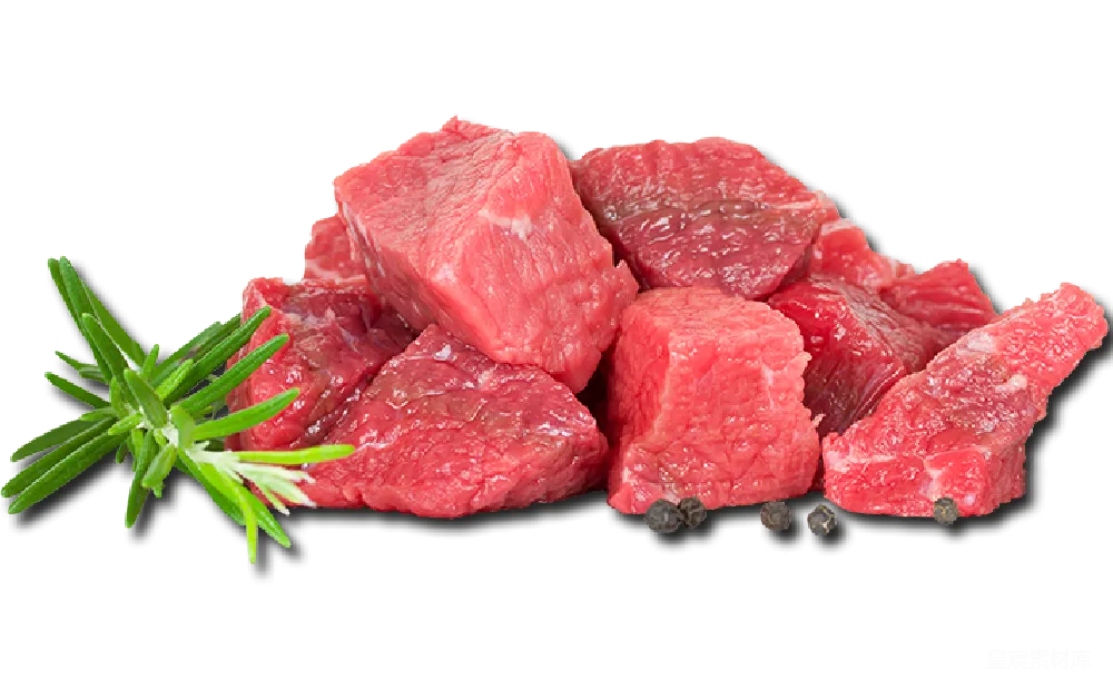 元素素材 新鲜牛肉块配迷迭香