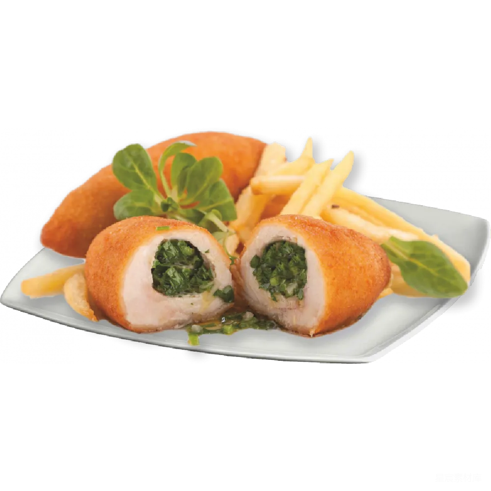 元素素材 香草鸡肉卷配薯条