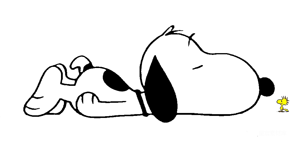 元素素材 黑色背景上的小黄狗