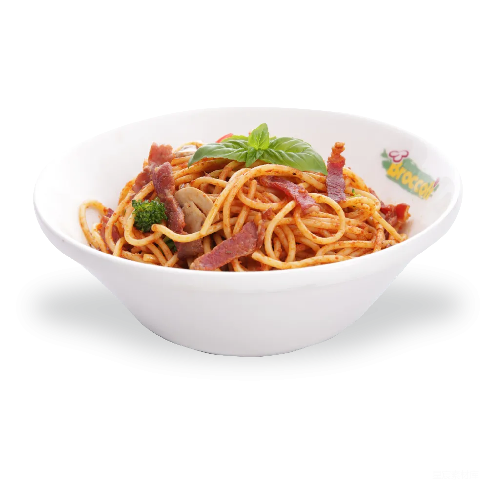 元素素材 意大利面 培根 美食 意大利面配培根