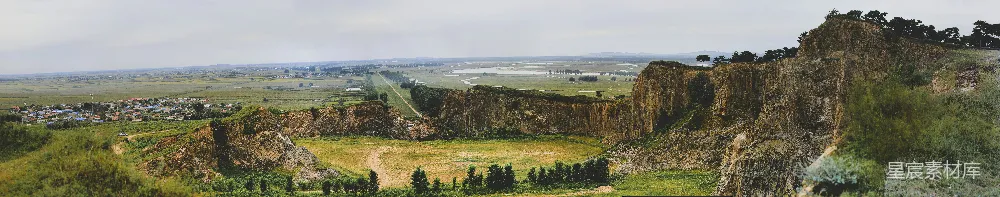 高清摄影  一幅山水树木图