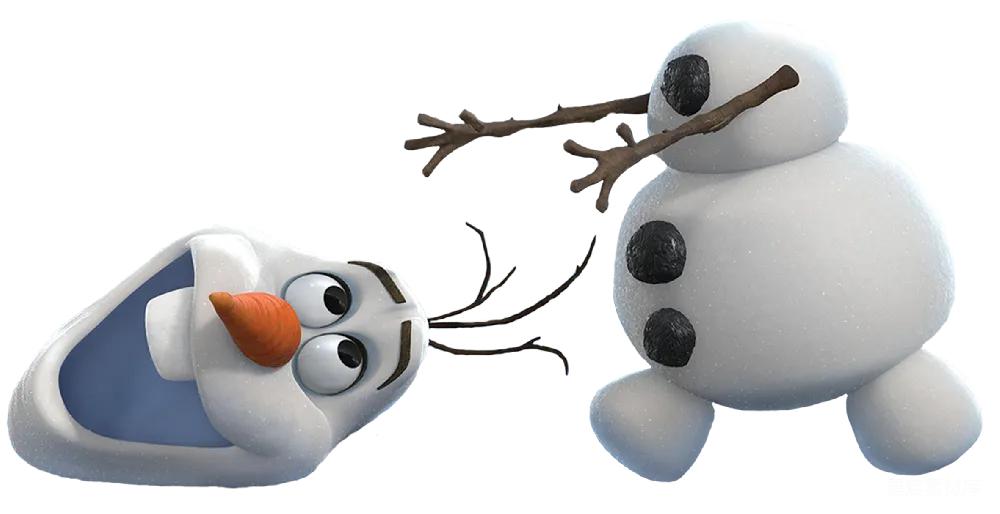 元素素材 动画 冬季 卡通 冰雪奇缘中的雪宝和雪人