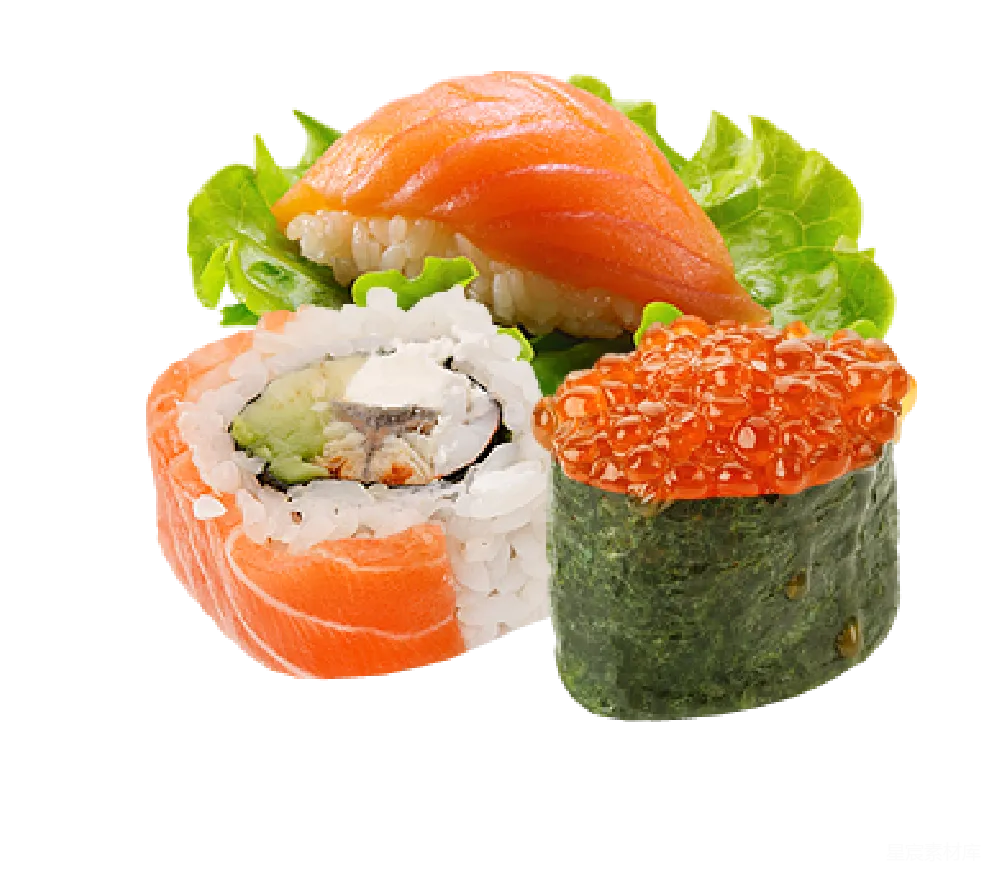 元素素材 日本料理 美食 日式料理 三款寿司拼盘