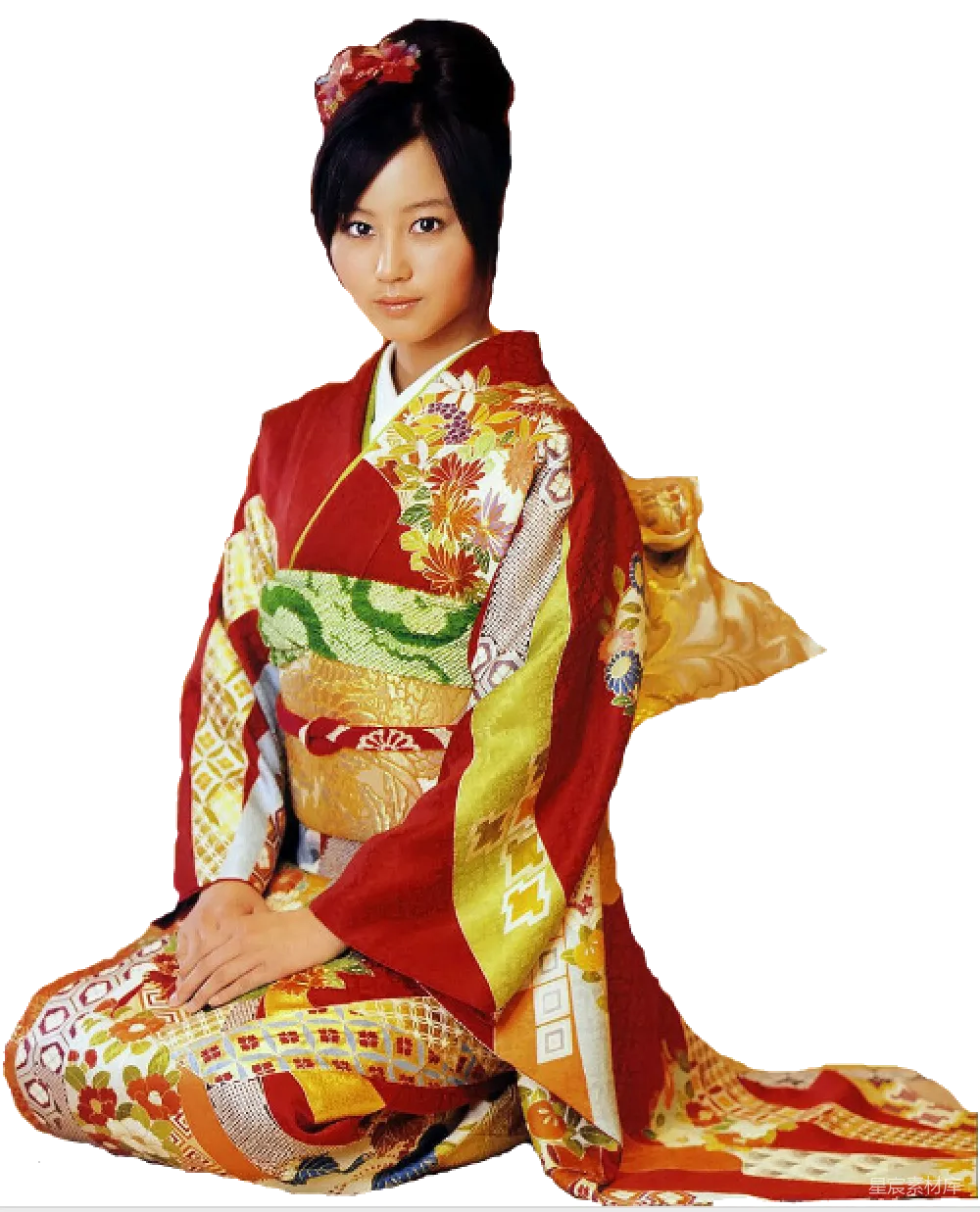 元素素材 传统服饰 日本文化 礼仪 身穿和服的女性