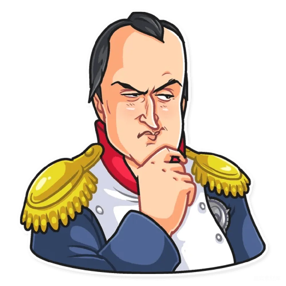 元素素材 历史人物 卡通形象 军事领袖 拿破仑头像插画
