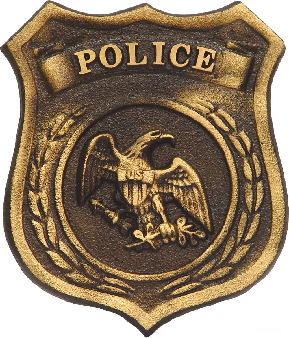 元素素材 警察徽章 复古风格 纪念品 美国警察徽章