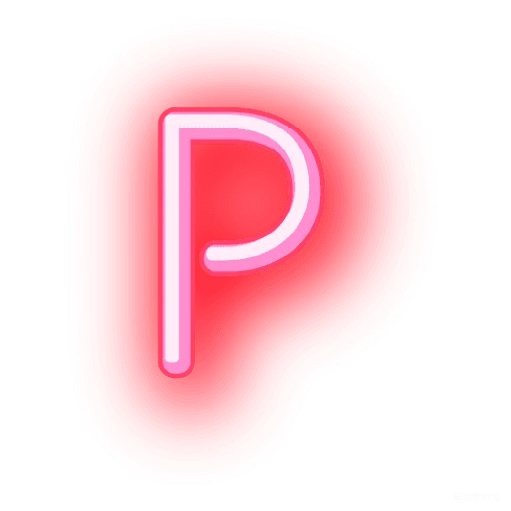 元素素材 图标 红色 字母P 红色背景中的字母P图标