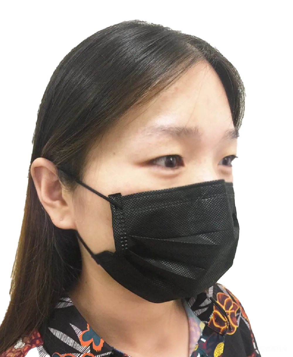 元素素材 佩戴黑色口罩的女性