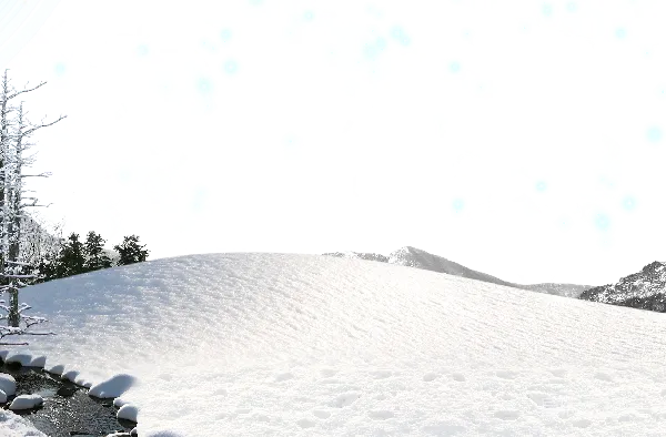 元素素材 雪地场景与抽象几何图形