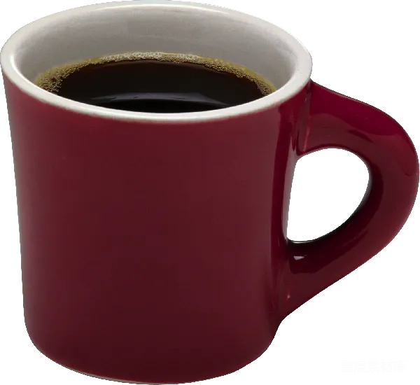 元素素材 红色咖啡杯