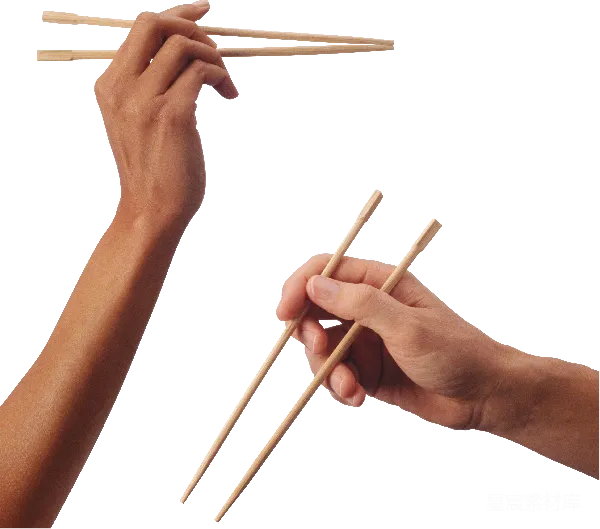 元素素材 用筷子的手势