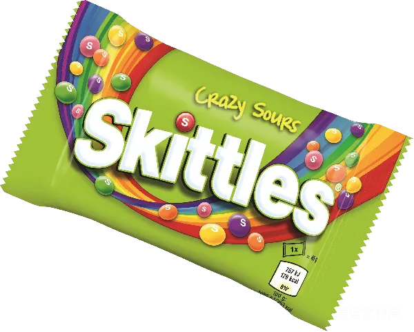 元素素材 Skittles Crazy Sours包包装