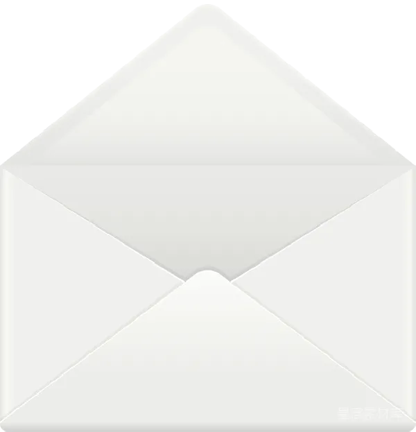 元素素材 简洁白色信封