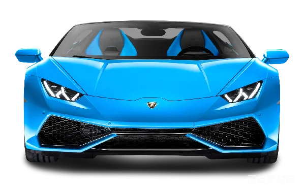 元素素材 蓝色兰博基尼Huracán Spyder