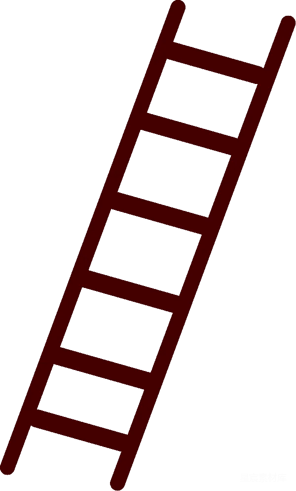 元素素材 红色梯子剪影