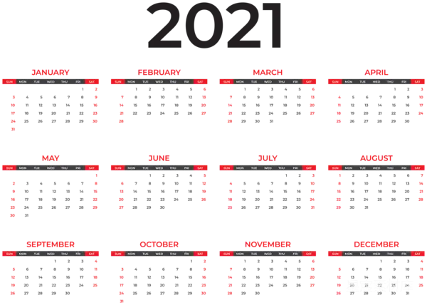元素素材 2021年日历