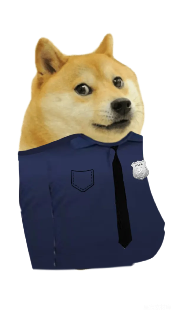元素素材 警犬戴领带