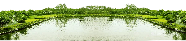 元素素材 宁静的湖畔公园