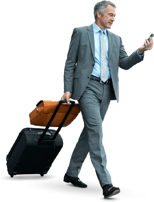 元素素材 商务旅行中的男人