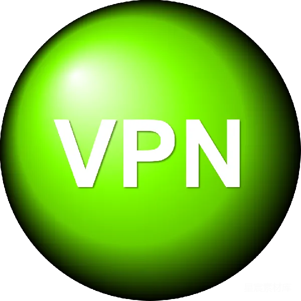 元素素材 绿色按钮上的VPN