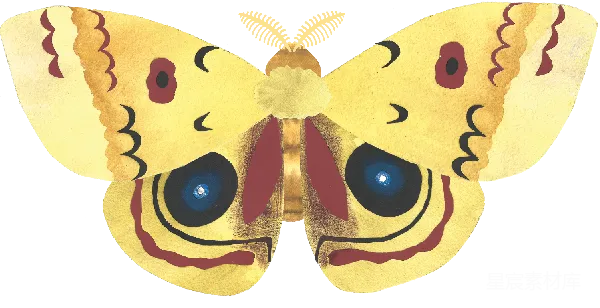 元素素材 奇幻蝴蝶插画