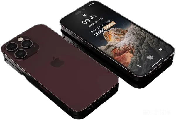 元素素材 iPhone 13 Pro 与 iPhone 13 Pro Max 设计概念图