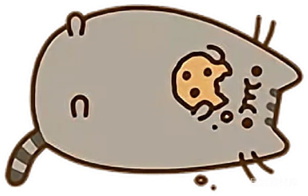 元素素材 卡通鱼吃饼干