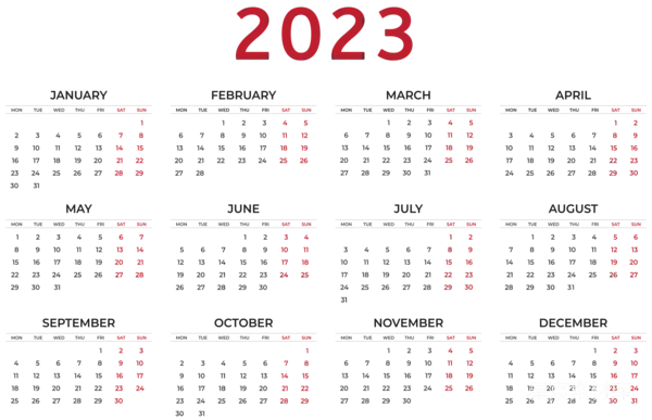 元素素材 2023年简约日历