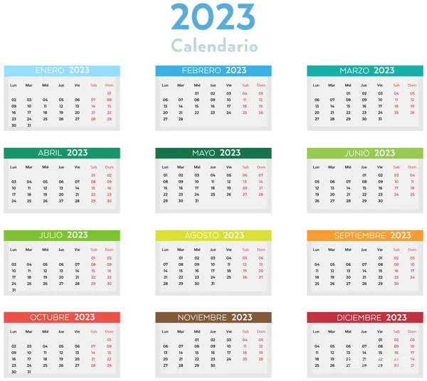 元素素材 2023年西班牙语日历