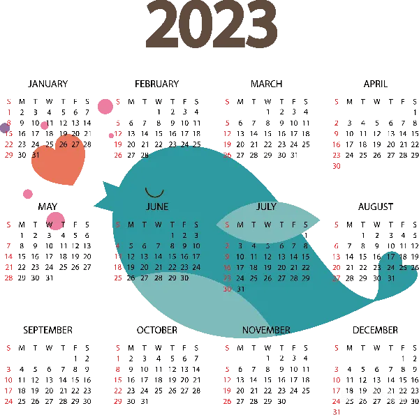 元素素材 2023年创意日历设计
