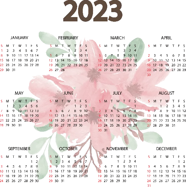 元素素材 2023年花卉主题日历