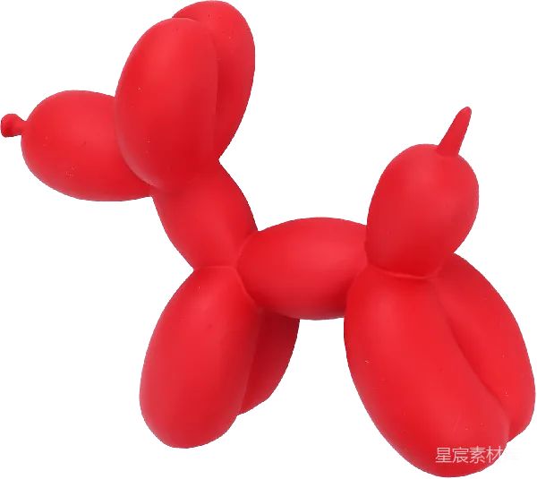 元素素材 红色气球狗