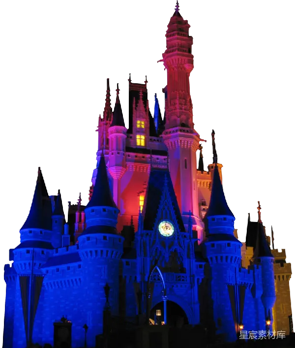 元素素材 梦幻城堡夜景