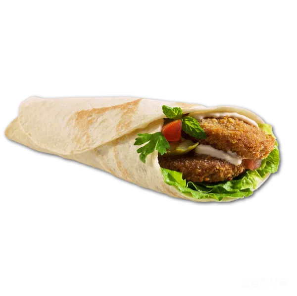 元素素材 美味鸡肉卷饼