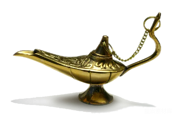 元素素材 金色的魔法灯