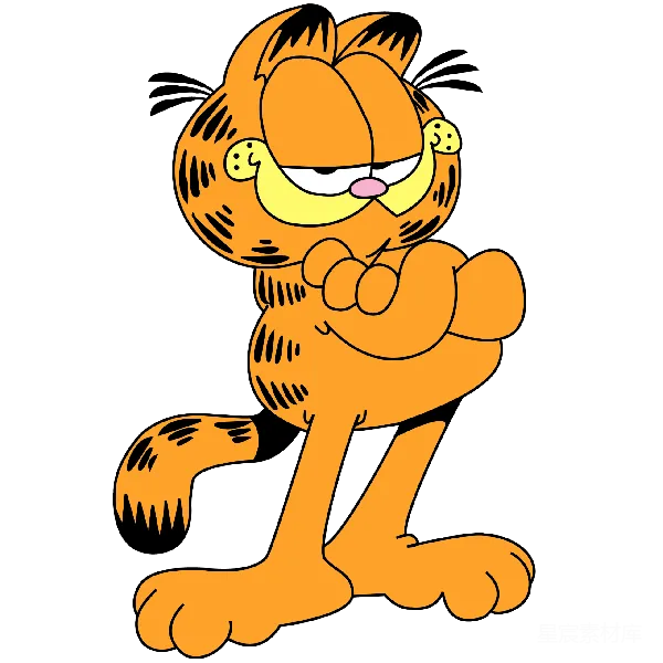 元素素材 加菲猫的思考