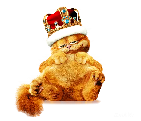 元素素材 戴皇冠的猫