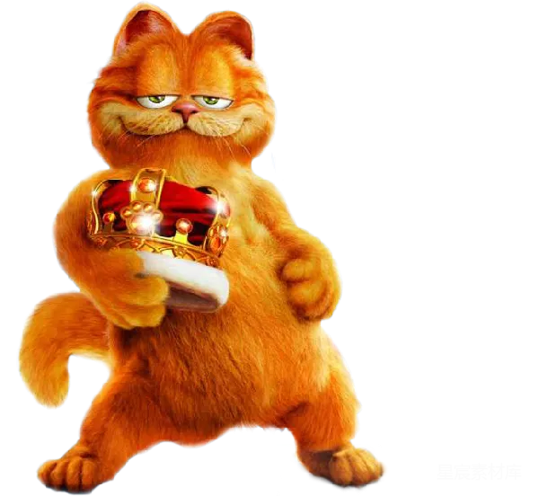 元素素材 加菲猫：皇冠上的烦恼